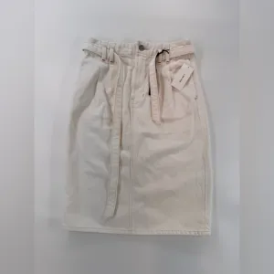 NWT J Brand Women’s White Denim Knee Length Skirt Size 25