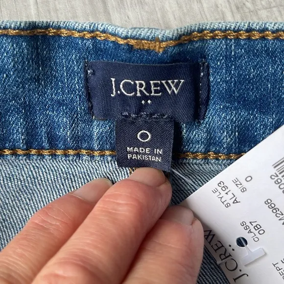 NWT J. Crew Factory denim skirt, size 0.