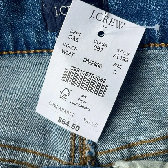 NWT J. Crew Factory denim skirt, size 0.