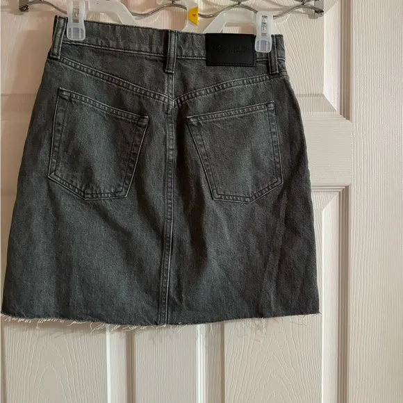 NWT Lucky Brand grey denim mini skirt