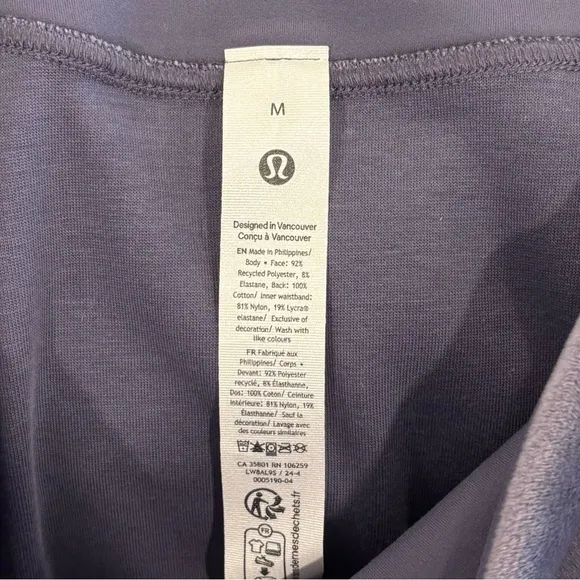 NWT Lululemon Scuba High Rise Mini Skirt Velvet Size Medium In Nightfall