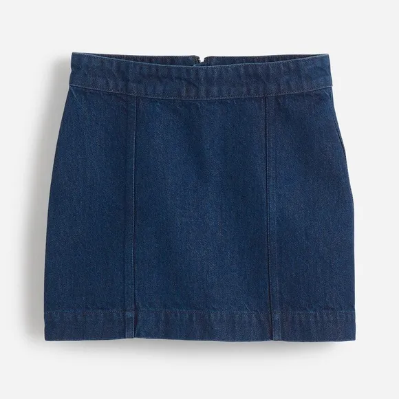 NWT Madewell Denim Seamed Mini Skirt in Maytown Wash - 25 - Maytown Wash