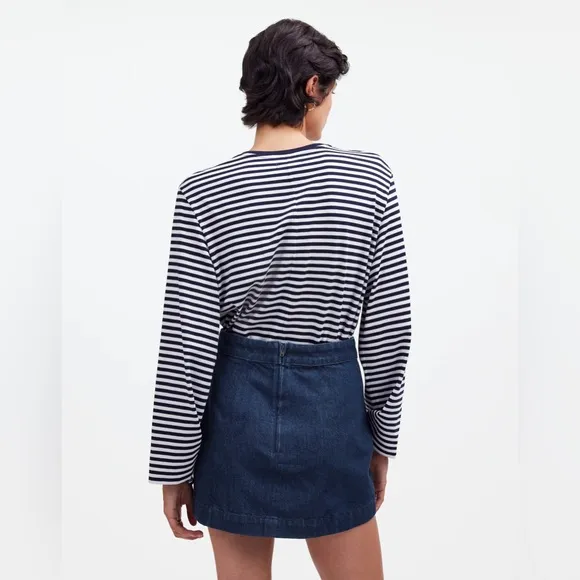 NWT Madewell Denim Seamed Mini Skirt in Maytown Wash - 25 - Maytown Wash
