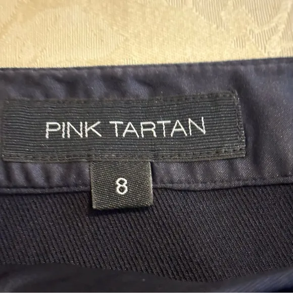 NWT Pink Tartan Navy Blue Skirt, Size 8