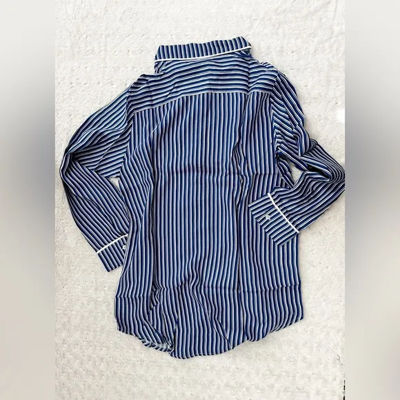 NWT- PLUSH Revolve Striped Sleep Dress Blue &amp; White