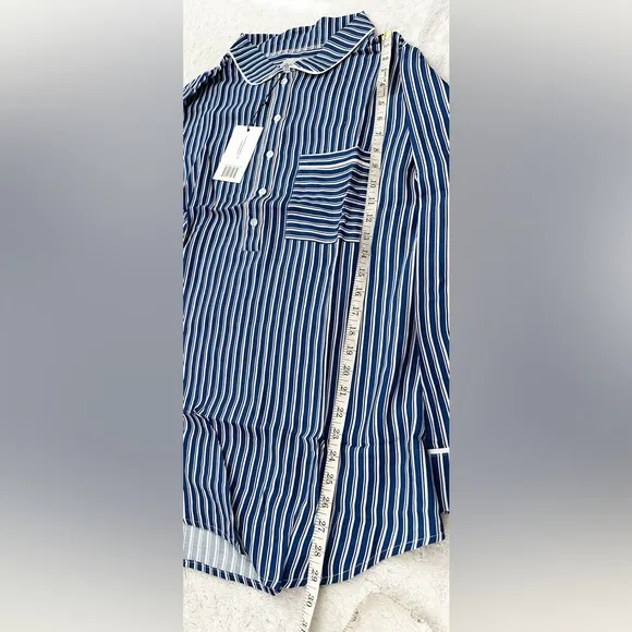 NWT- PLUSH Revolve Striped Sleep Dress Blue &amp; White