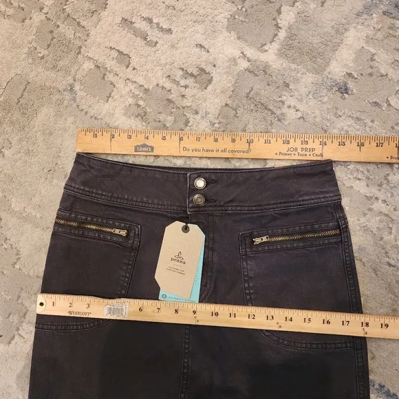 NWT Prana Stretch Denim Grey Broadway Skirt women's size 4
