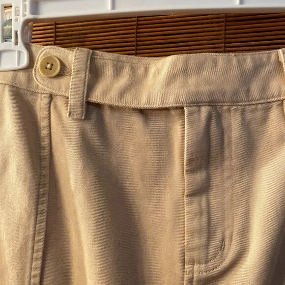 NWT Ralph Lauren Denim Beige Trumpet Skirt Size 6 Waist 32&quot; Length 29&quot;