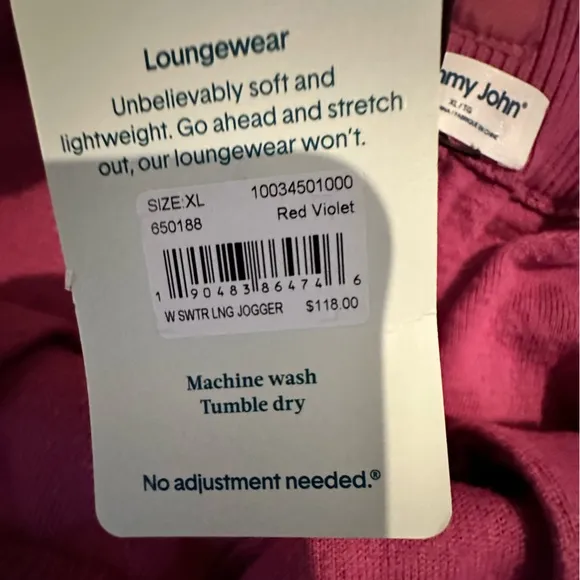 NWT! TOMMY JOHN KNIT JOGGERS