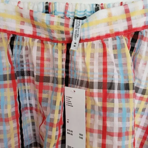 NWT Urban Outfitters Sheer A-line Midi Skirt M…