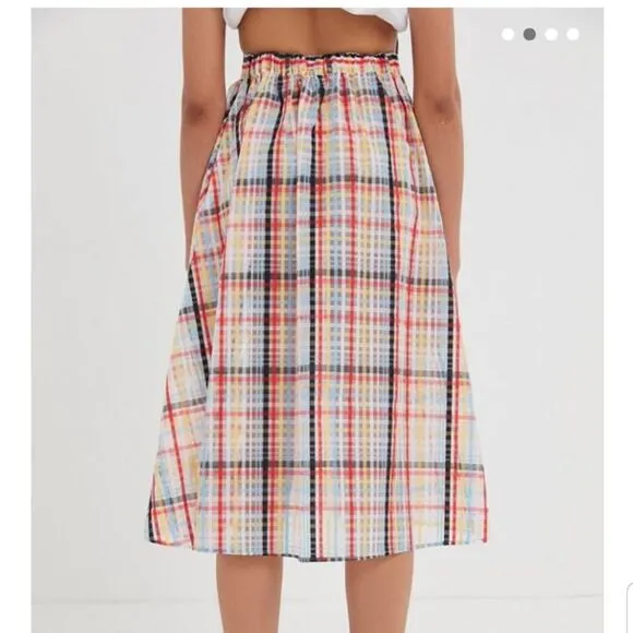 NWT Urban Outfitters Sheer A-line Midi Skirt M…