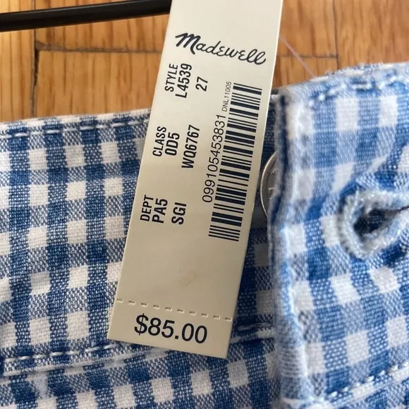 NWT Women’s Madewell skirt. Blue/white. Size 27