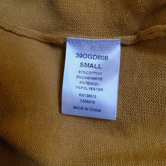 One Grey Day Pullover Open Knit Crewneck Sweater Size S Orange New