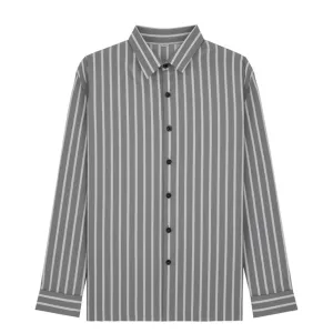 One Piece Sanji Anime Grey Striped Shirt Cosplay Costume Outfits