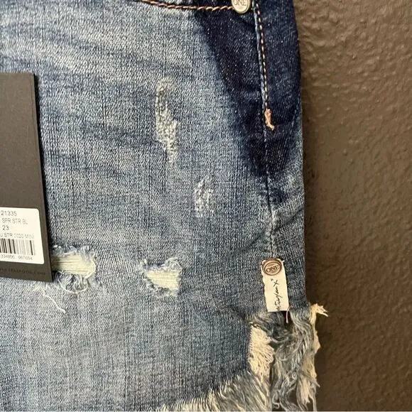 One Teaspoon 2020 Mini High Waist Denim Skirt in Superstar Blue size 23