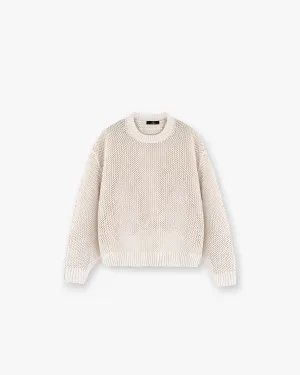 Open Gauge Knit Sweater - Off White