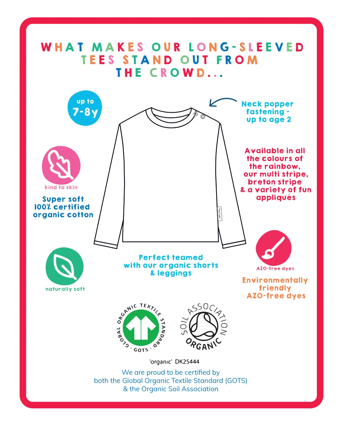 Organic Diplodocus Applique Long-Sleeved T-Shirt