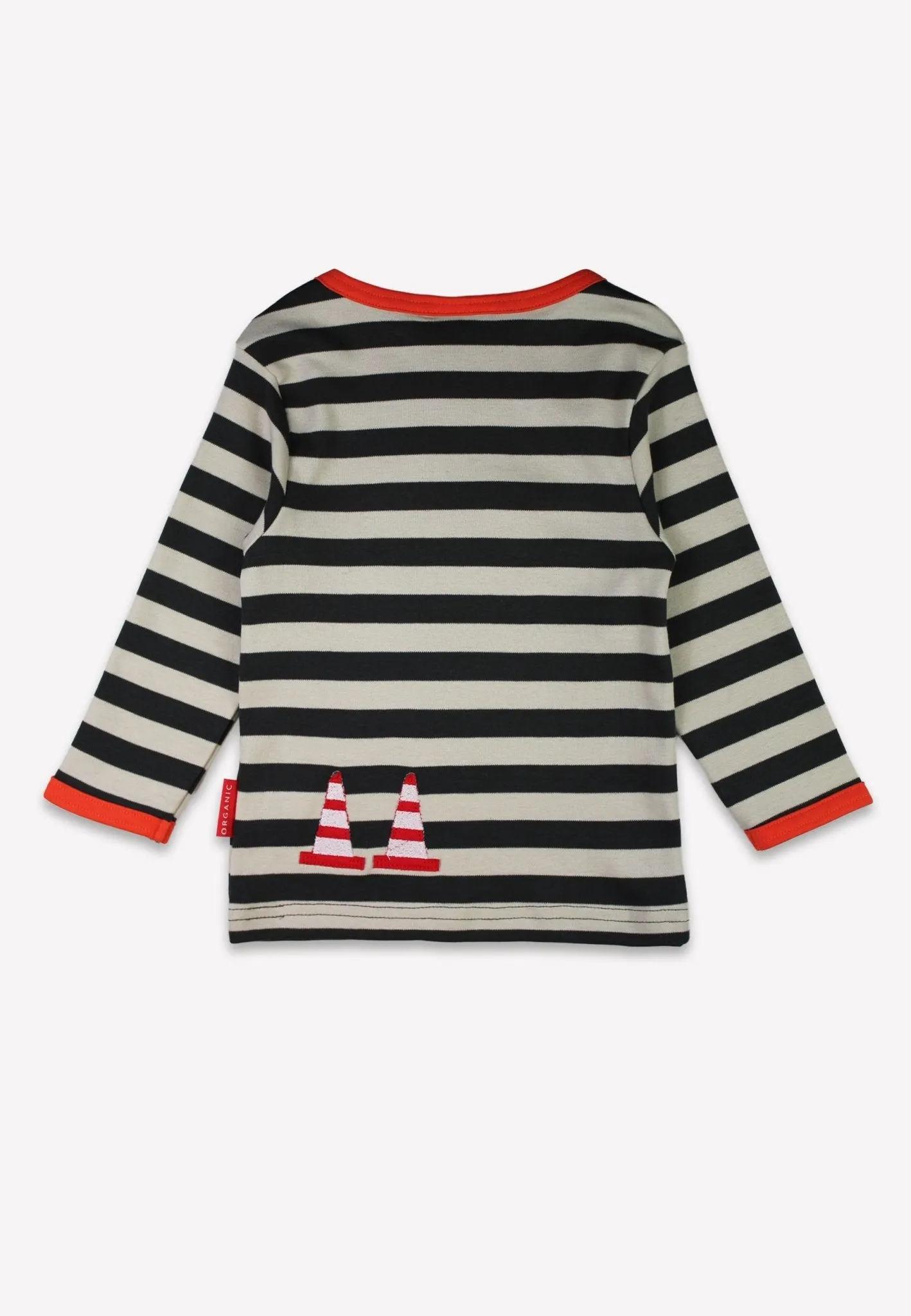 Organic Grey Digger Applique Long-Sleeved T-shirt