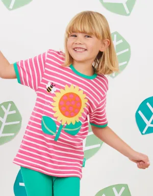 Organic Sunflower Applique T-Shirt