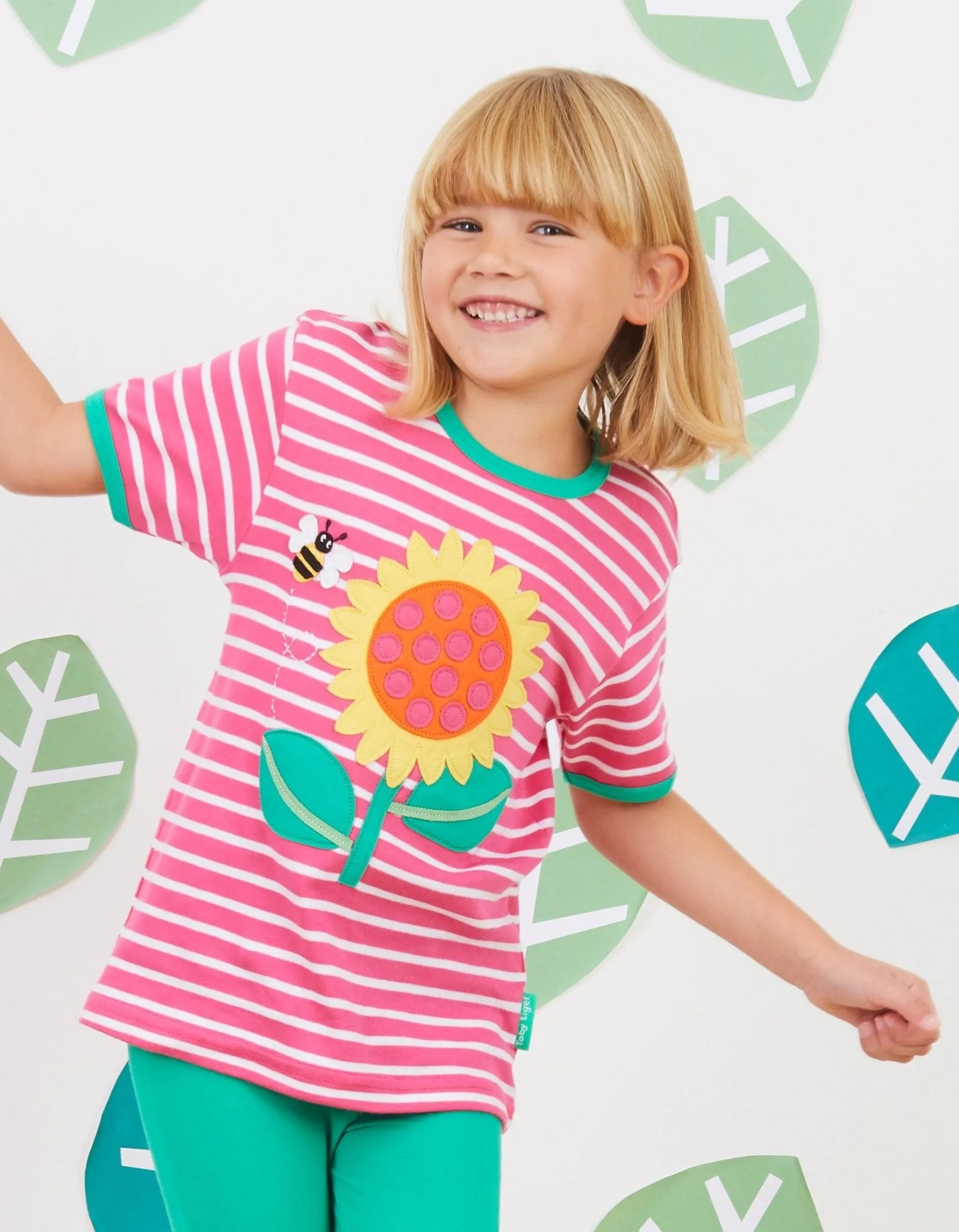 Organic Sunflower Applique T-Shirt