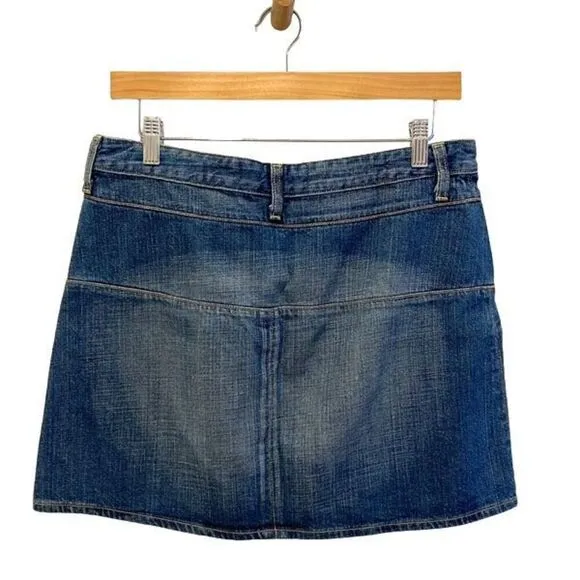 Paper Denim &amp; Cloth Blue Denim Mini Skirt 30 Medium 10 Anthropologie Brand