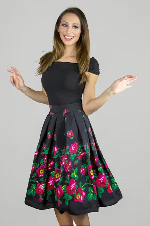 Paulina Black  Folk Skirt