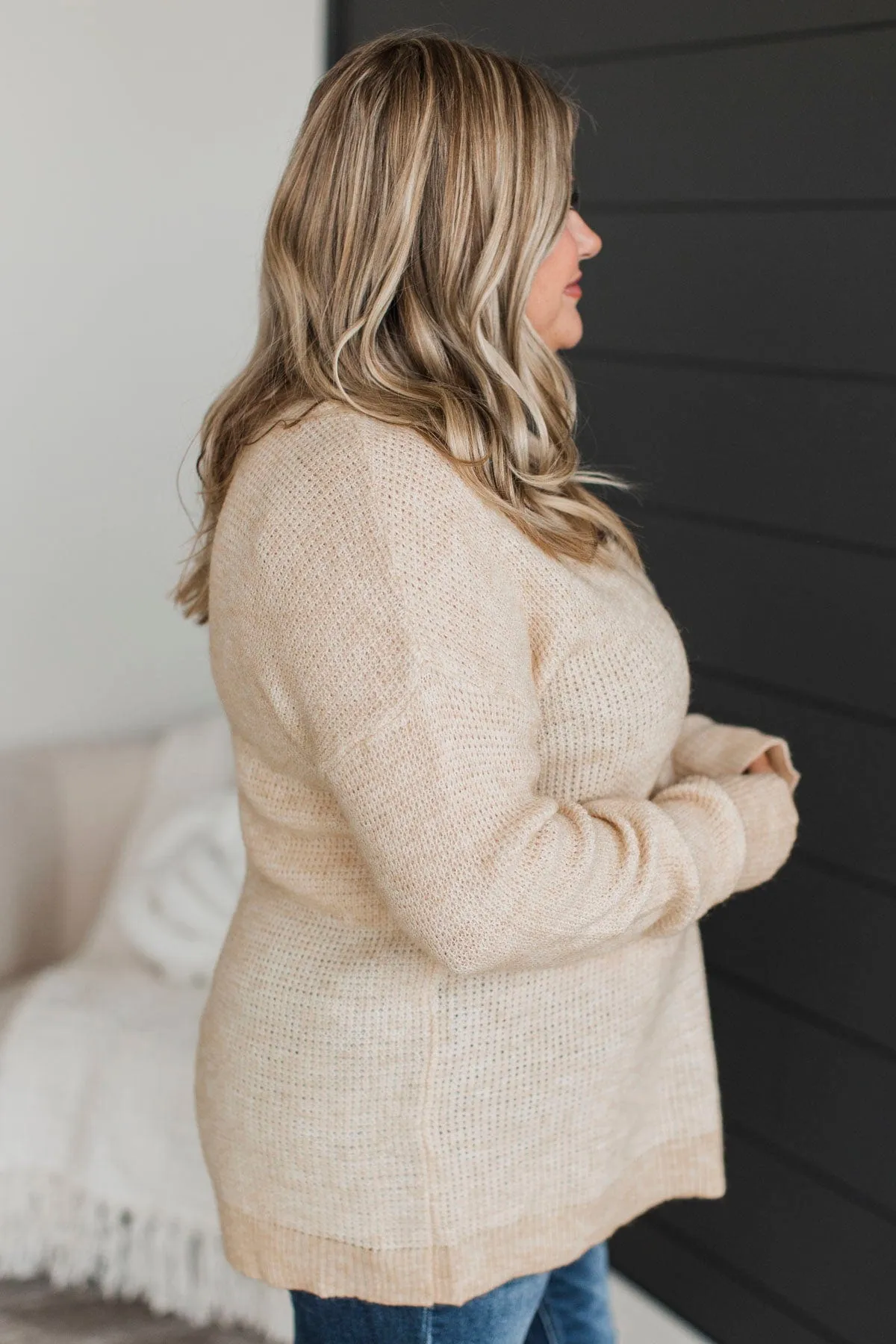 Perfectly Matched Knit Sweater- Oatmeal