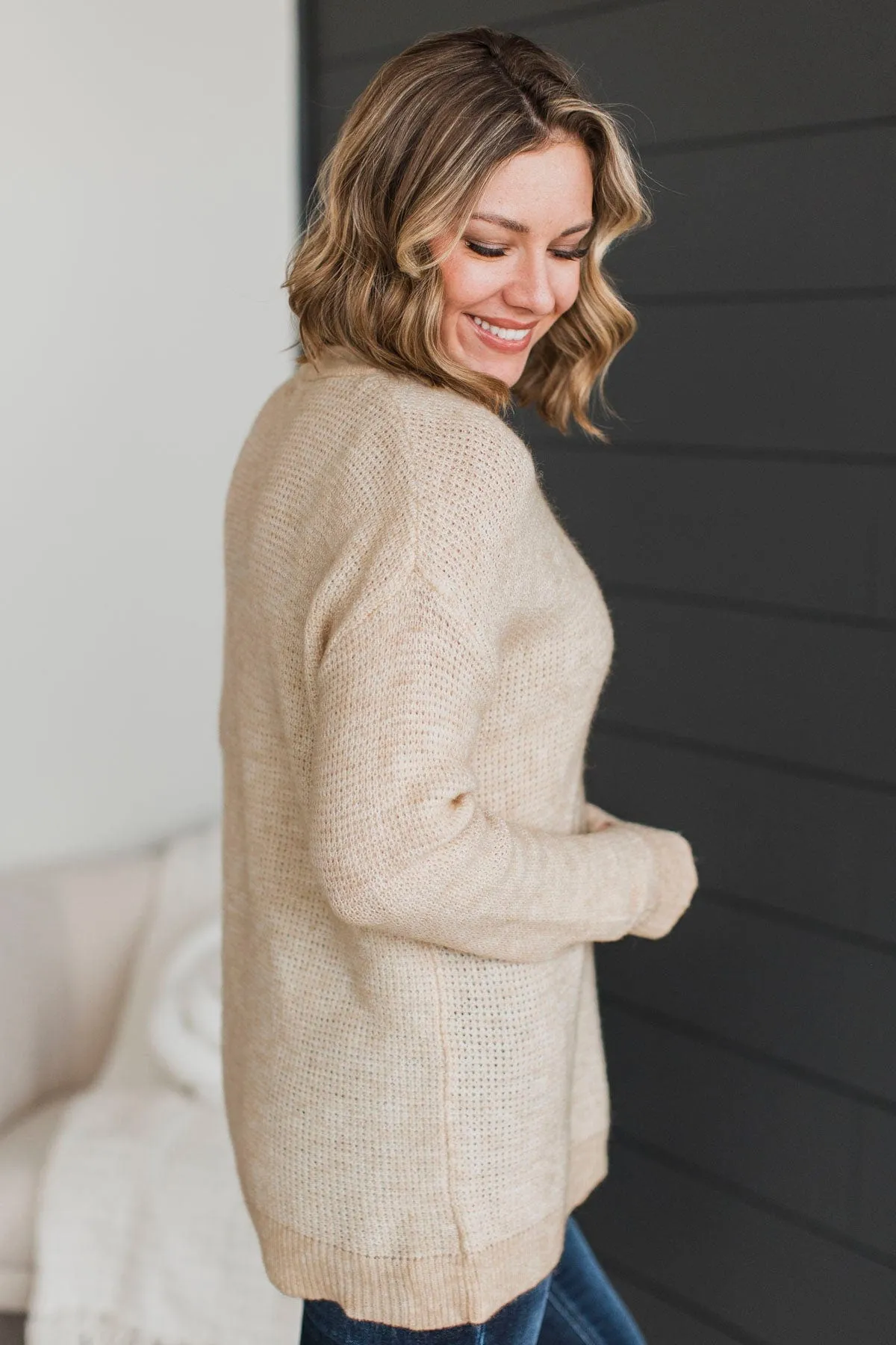 Perfectly Matched Knit Sweater- Oatmeal