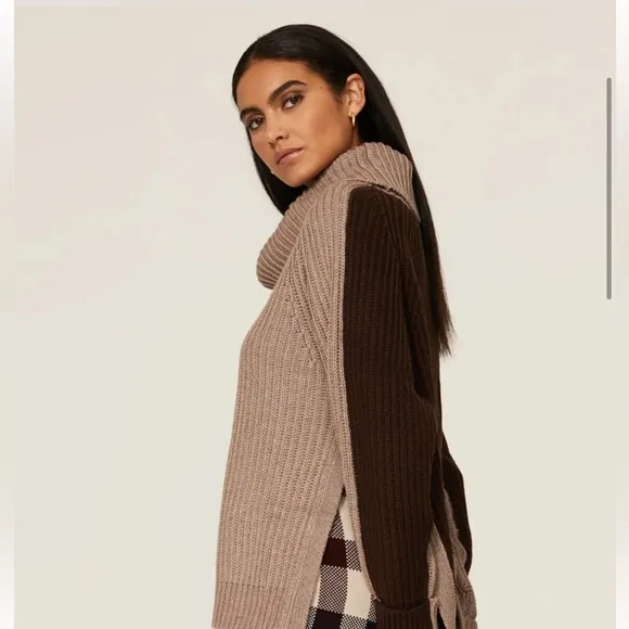 Peter Som Collective Brown Turtleneck Sweater size Large
