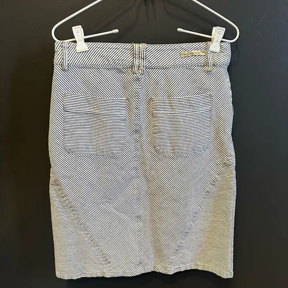 Pilcro by Anthropologie | Denim Pencil Skirt | Stripes | Sz 26