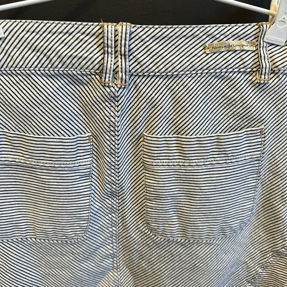 Pilcro by Anthropologie | Denim Pencil Skirt | Stripes | Sz 26