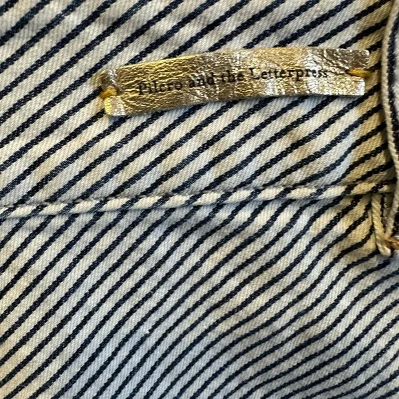 Pilcro by Anthropologie | Denim Pencil Skirt | Stripes | Sz 26