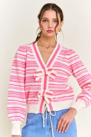 Pink Bow tie Sweater