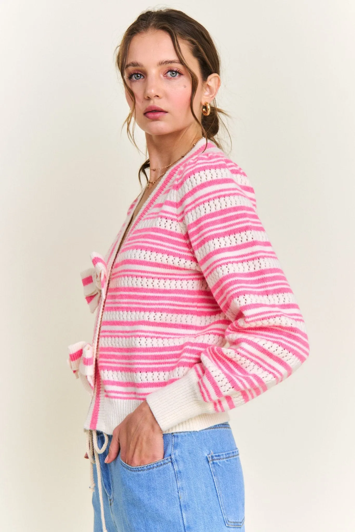 Pink Bow tie Sweater