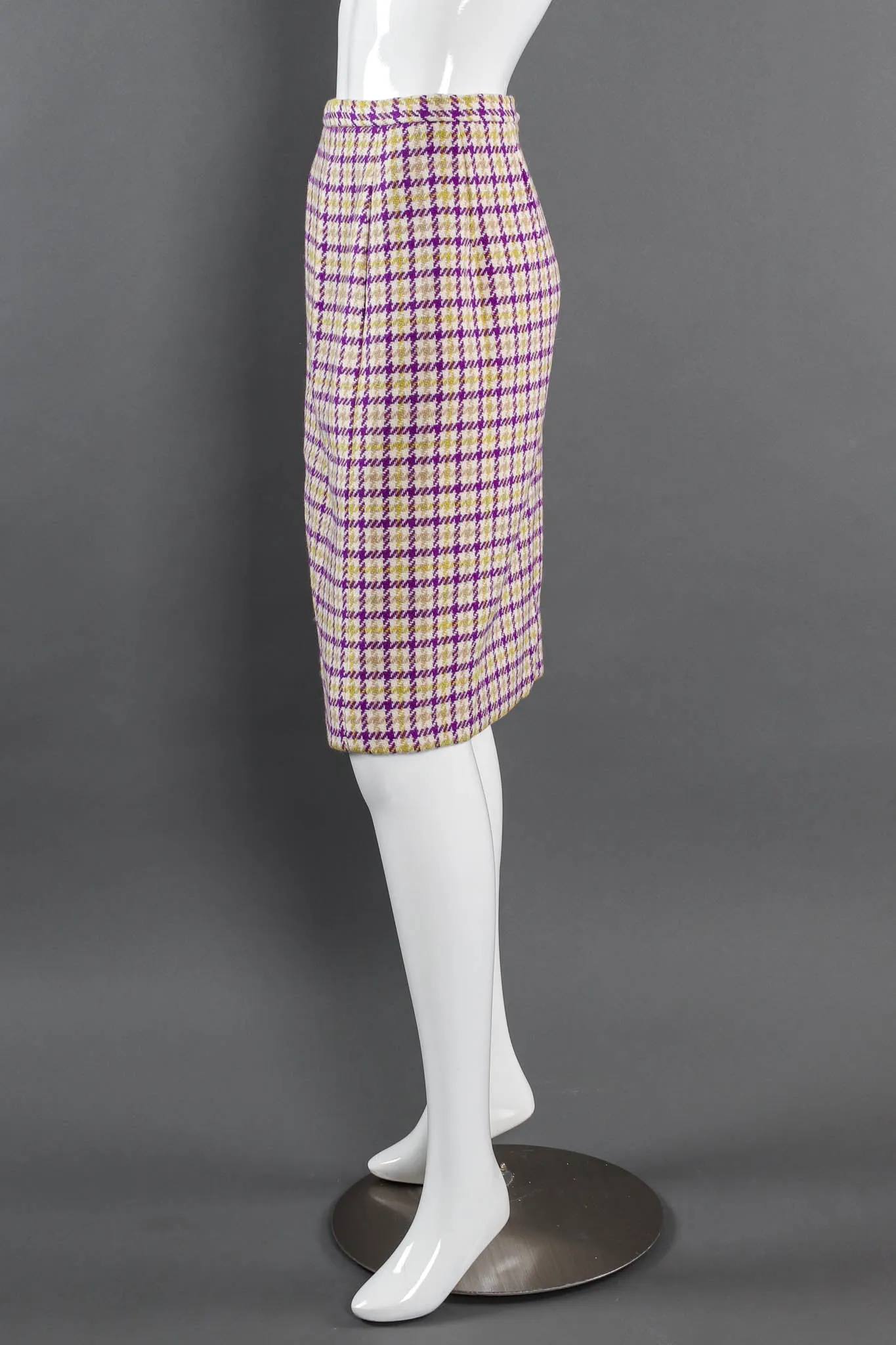 Plaid Tartan Vest Duster & Skirt Set