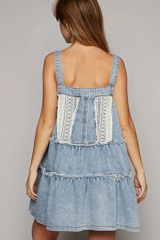 POL104 - DENIM BIB DRESS