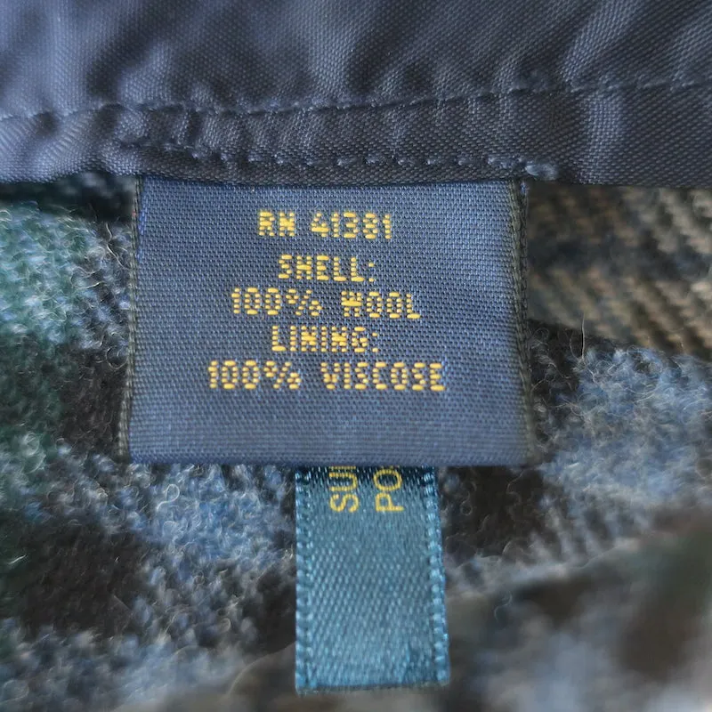 Polo Ralph Lauren Tartan Pleated Mini Skirt Green & Blue Wool Plaid Size 2