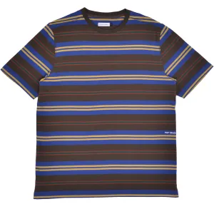 Pop Trading Company Striped Logo T Shirt Delicioso/Multi