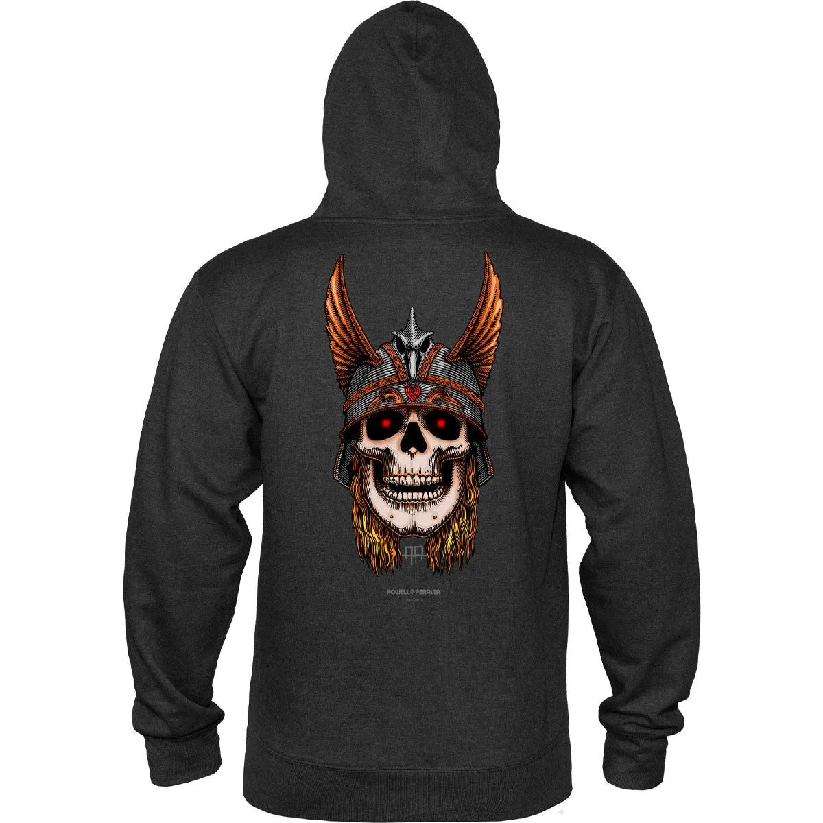 Powell Peralta - Andy Anderson Skull Hoodie Charcoal Heather