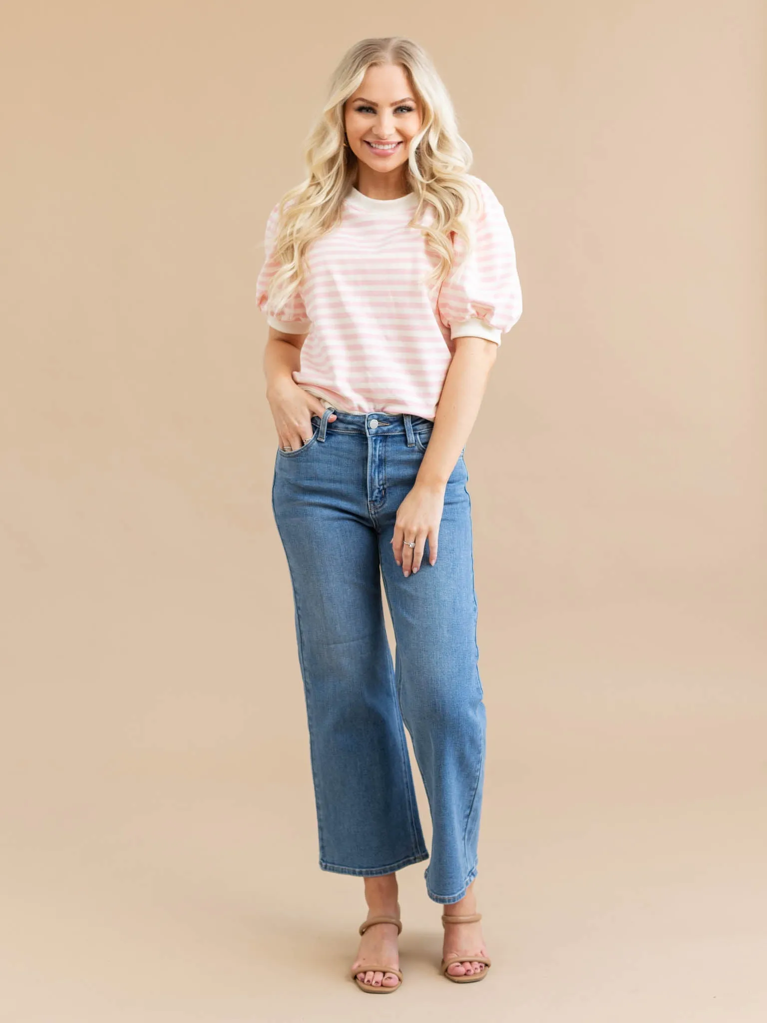 Puff Short Sleeved Stripe Shirt