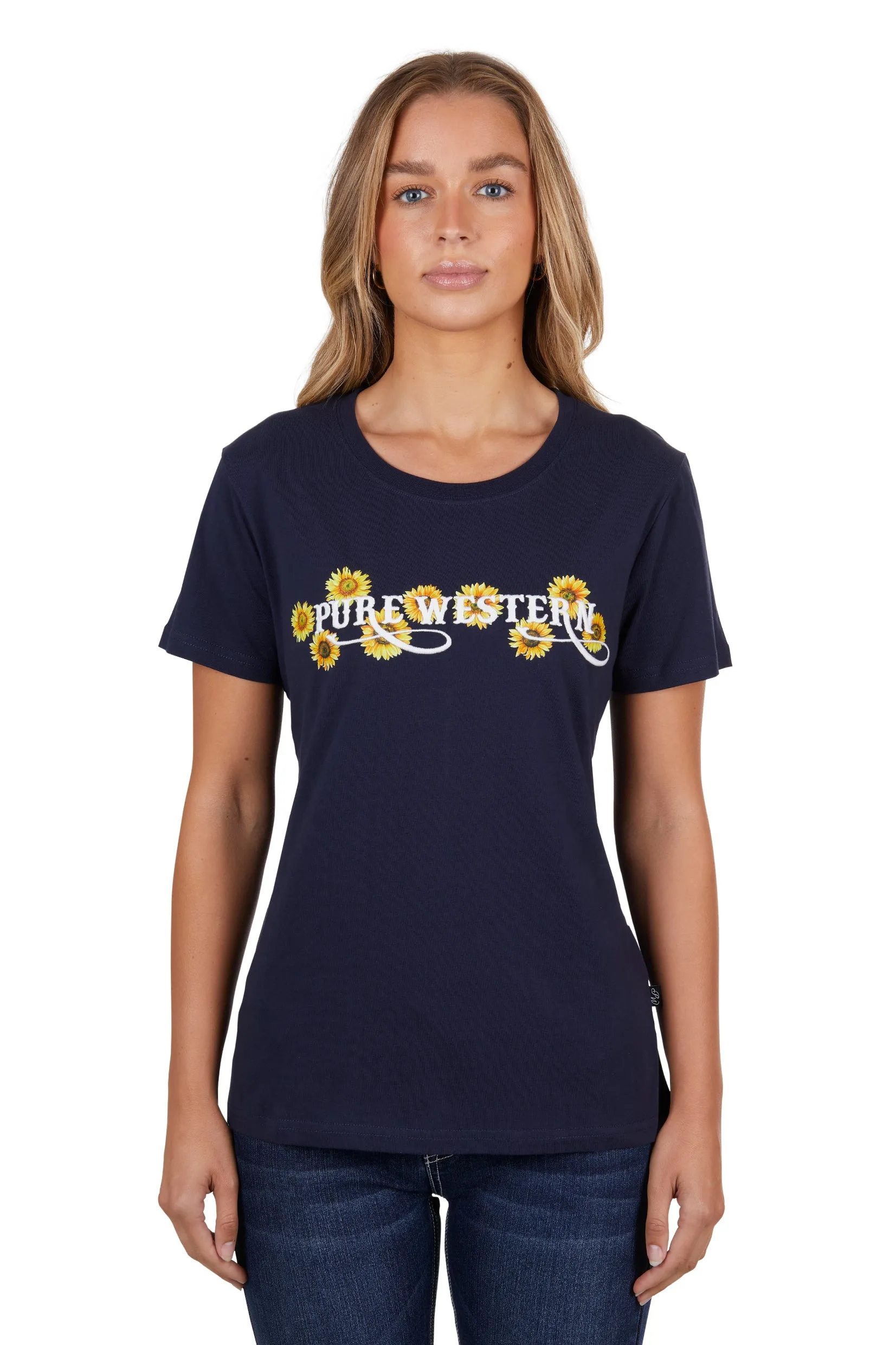 Pure Western Ladies Frankie Tee Navy