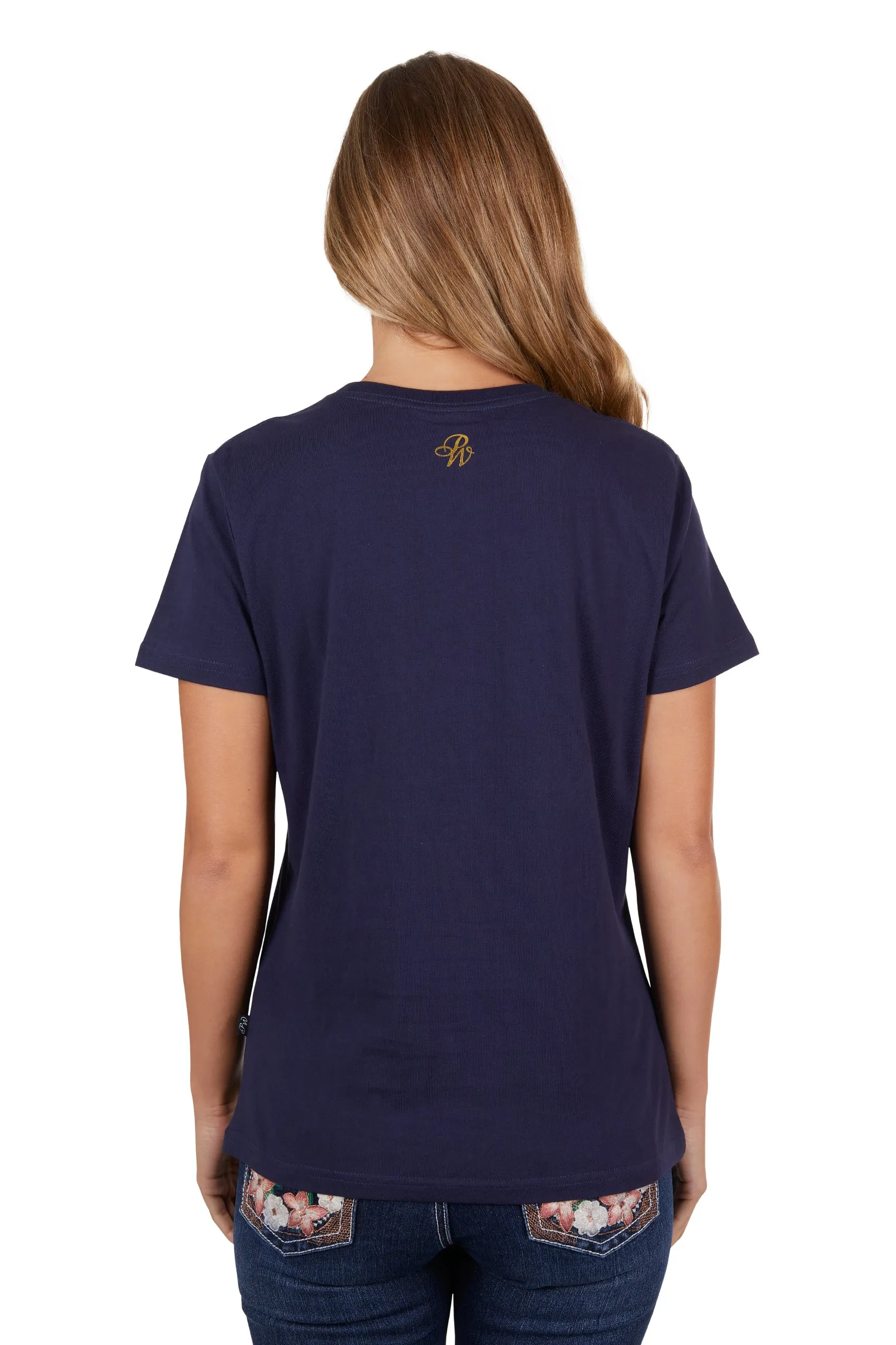 Pure Western Ladies Frankie Tee Navy