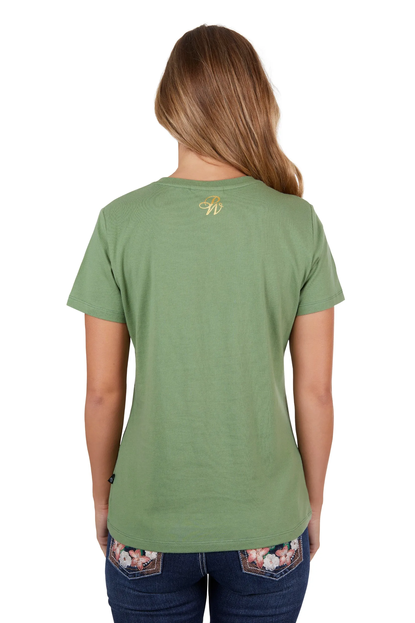 Pure Western Ladies Lauren SS Tee Moss