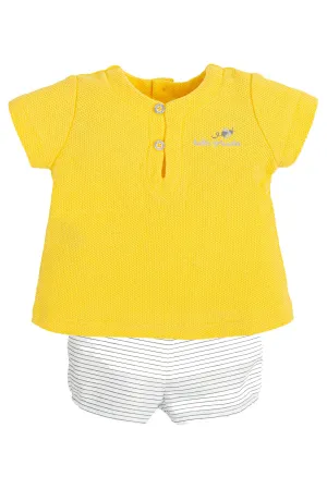 "Julius" Yellow Top & Striped Jam Pants
