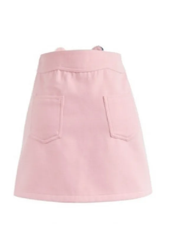 rabbit pattern A-line skirt