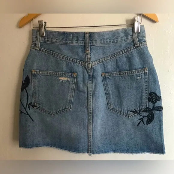 RAG&amp; BONE Dive Embroidered Skirt