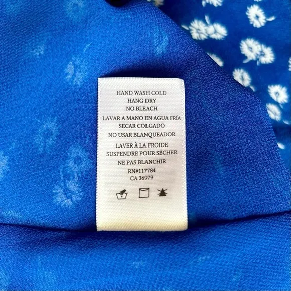 Rails Nova Skirt Cobalt Floating Daisies Royal Blue Ditsy Floral Wrap Midi XS