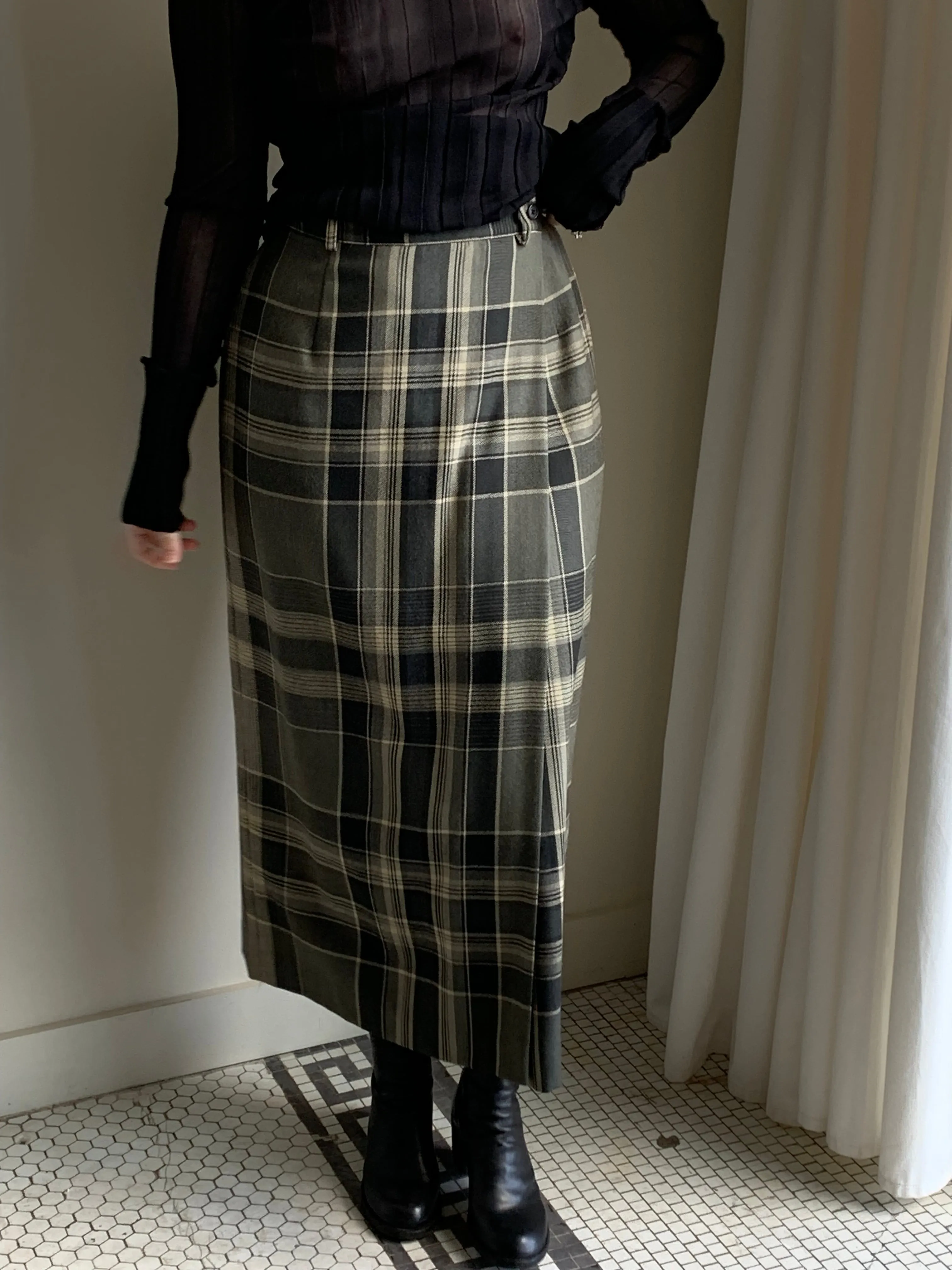 Ralph Lauren tartan wrap skirt