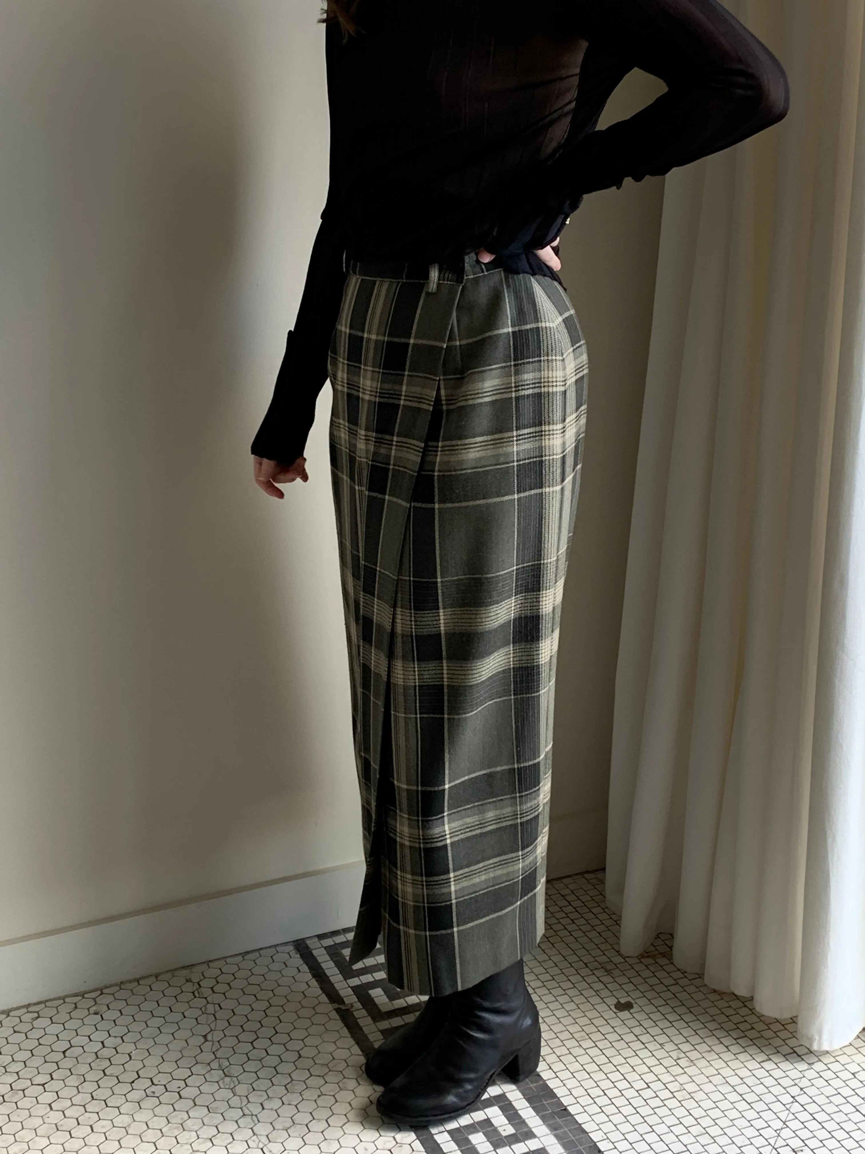 Ralph Lauren tartan wrap skirt