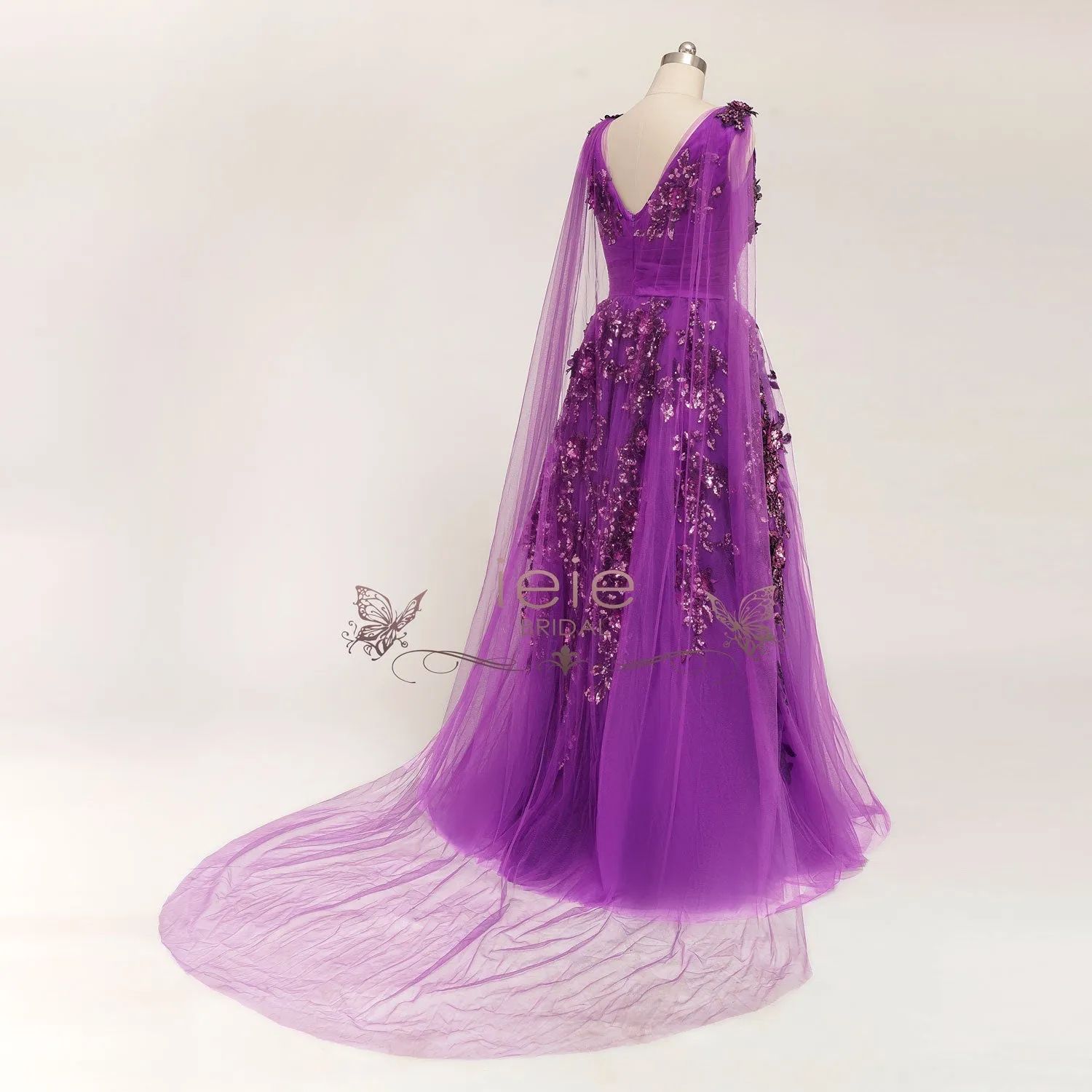 Ready to Wear Purple Grecian Lace Wedding Dress ARETHA